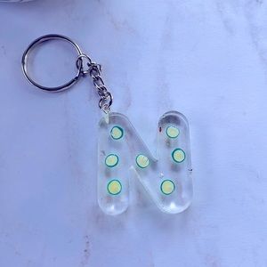 Handmade letter initial. Letter N. Lime pieces! Bundle and save Read description